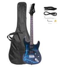 UK Lightning Style Electric Guitar with Amp Wire/Strap/Bag/Plectrums/Wrench Tool