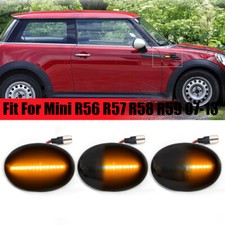 For Mini Cooper R56 R57 R58 R59 LED Dynamic Side Marker Indicator Light Repeater