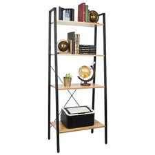 4 Tier Ladder Shelves Display Cabinet Bookshelf Unit Home Living Room Furniture