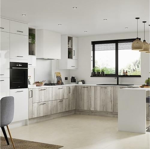 Homebase modern slab kitchen - slab,