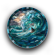 Surfer Riding Stormy Wave