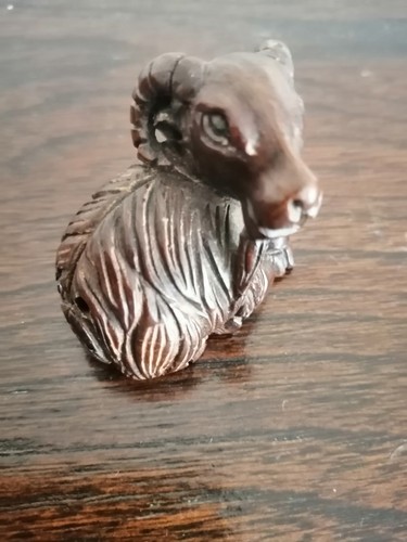 Antique netsuke goat ram - antique,