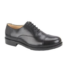 RAF Cadet Parade Shoe Size 4-12 Capped Oxford Office Uniform Black Leather M490A