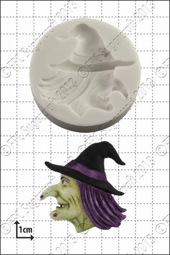 Silicone mould witch head - mould, witch's