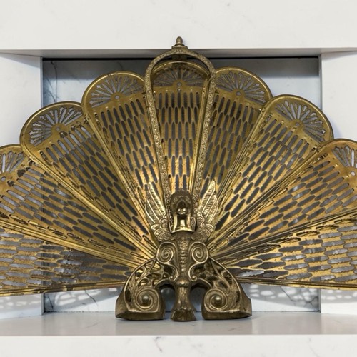 Vintage brass peacock - vintage,