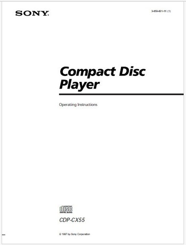 Sony cdp cx55 multidisc - cdp-cx55, cd