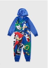 Sonic The Hedgehog Hooded 1Onesie All in One Pyjamas 11 Years