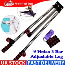 3 Bar Leg Stretcher 9 Hole Adjustable Leg Split Stretching Training Machine New