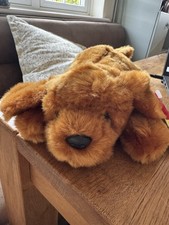 10" KEEL HOUND GINGER BROWN PUPPY DOG SOFT CUDDLY TOY TEDDY BEAR CAT RED TAG