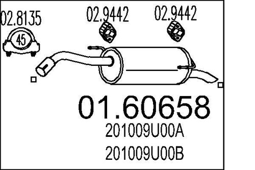 Mts 60658 muffler - 01.60658, exhaust