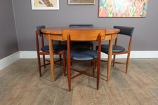 Vintage Retro G Plan Fresco Teak Dining Table and 4 Chairs - VB Wilkins