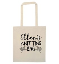 Personalised Knitting Bag, Tote Bag Knitting Needles Wool Craft Keep Sake 5199