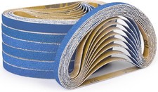 50 Pack 13 x 457mm 40 60 80 120 Grit Blue Zirconia Sanding Belts For Belt Sander