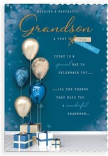 Birthday Card Grandson - 9 x 6 inches