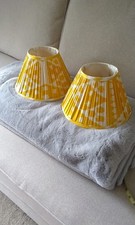 PAIR PLEATED LAMPSHADES