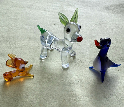 Set mini glass animal - 3,