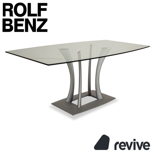 Rolf benz glass dining table - glass,
