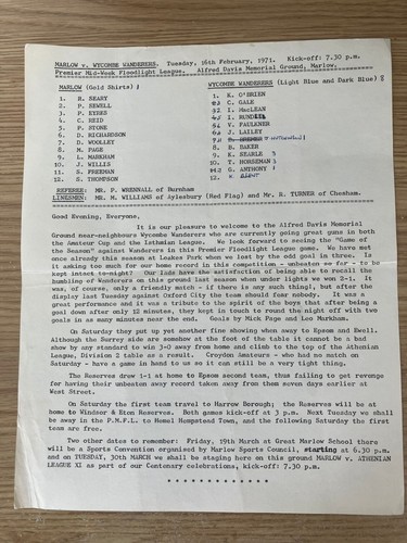 Marlow wycombe wanderers - marlow,