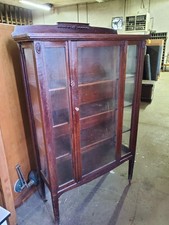 Antique Tiger Oak China Curio