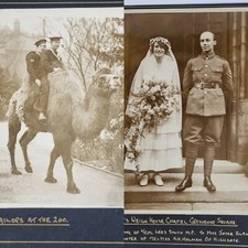 2 X WW1 Press Photographs From Album Sailors At The Zoo & Wedding Lees Smith
