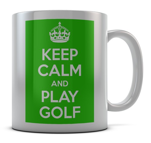 Keep calm and play golf - golf, mug