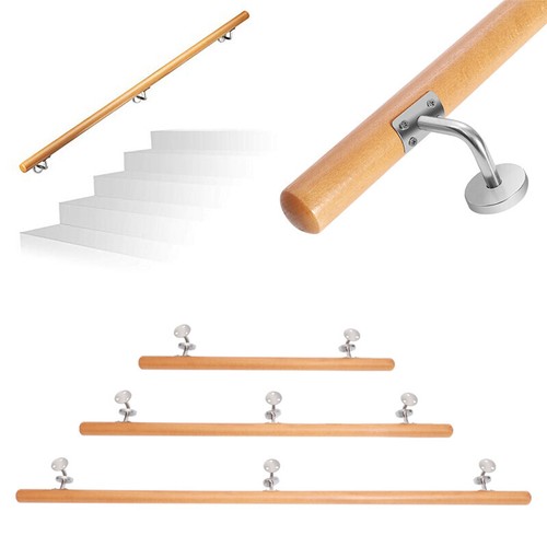 Stair handrail beech wooden - stair,