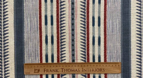 Carnegie stripe linen fabric - stripe,