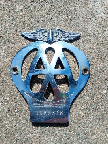 Vintage metal car badge - aa,