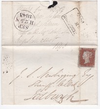 1843 QV 1d PENNY RED STAMP MX