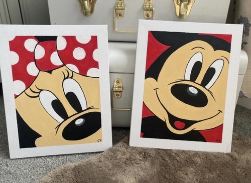 Hand painted set minnie - hand,