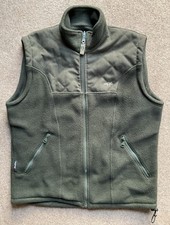 Le Chameau Men’s Full Zip Sleeveless Polartec Fleece Gilet Size M Dark Green