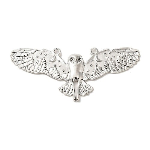 Owl connectors tibetan silver - connectors,