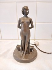 GENUINE VINTAGE ART DECO TABLE LAMP, WORKING