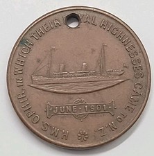 1901 Holed Medal Commemorating
