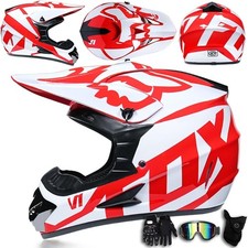 2025 Kids Motocross Helmet Motorbike ATV + Stratos Gloves  Goggles Set Gifts lot
