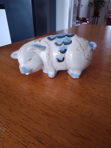 Pig ornament handpainted - ornament.,