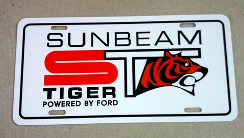 Sunbeam tiger license plate - sunbeam,
