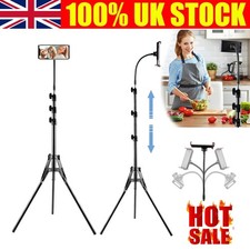 Mobile Phone Tripod Aluminum 1.7m Flexible Telescopic Goose Neck Holder Portable