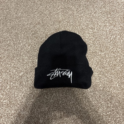 Stussy solid black beanie - stussy,