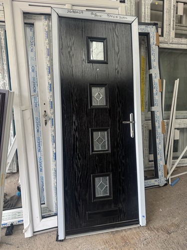 Brand new black door a - brand,