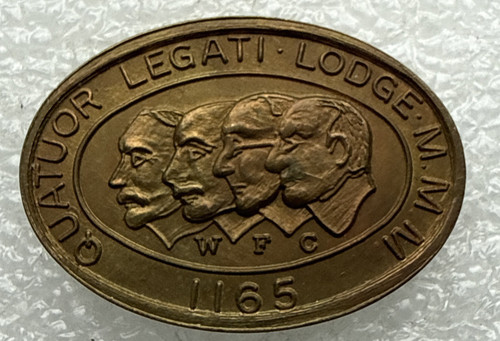 English masonic token - english, quator
