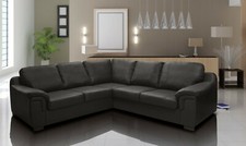 Amy corner sofa black faux - amy,