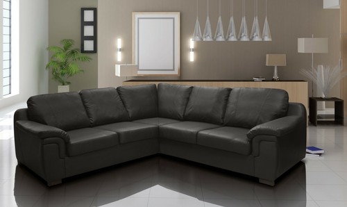 Amy corner sofa - corner, black