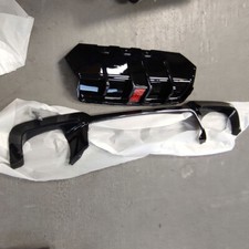 Glossy Black Rear Diffuser W/ LED For BMW 5 Series F10 F11 M Sport M5 2010-2017