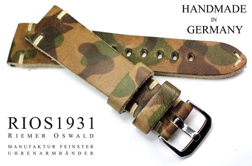 Leather 22mm watch band - 22mm,
