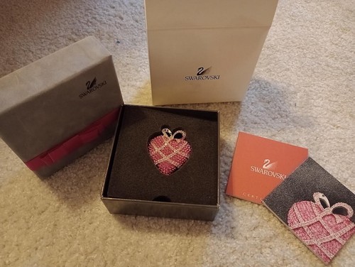 Swarovski pink crystal heart - pink,