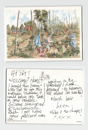 Vintage postcard watercolour - vintage,