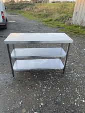 Stainless Steel Centre Bench / Prep Table Double Under Shelf Heavy Duty 1200mm