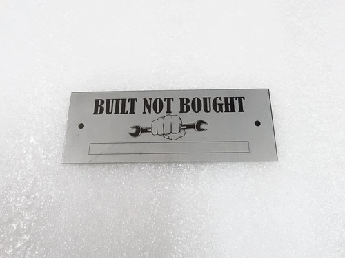 Data plate fit built not - plate, to