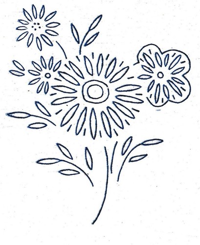 Vintage embroidery transfer - vintage,